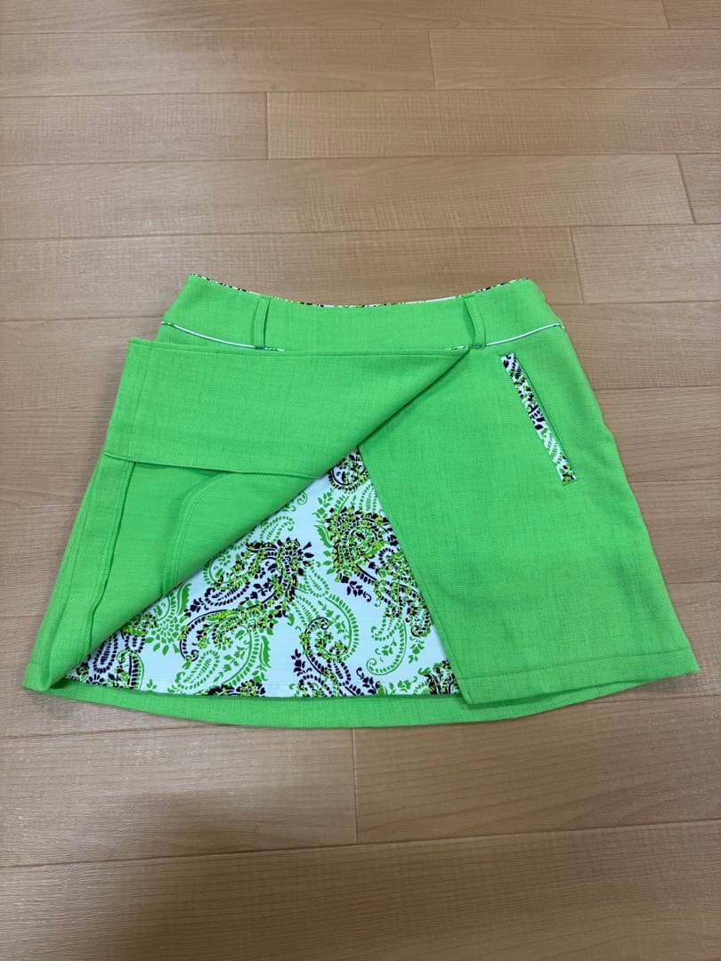 Paul Stuart GOLF グリーンペイズリー柄ポロシャツ+スカート