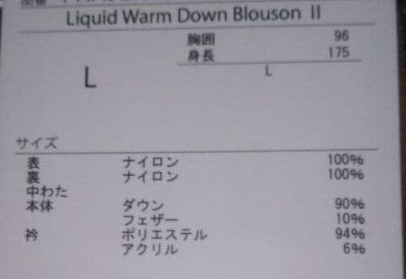 Phenix フェニックス リキッドウォーム ダウンジャケット