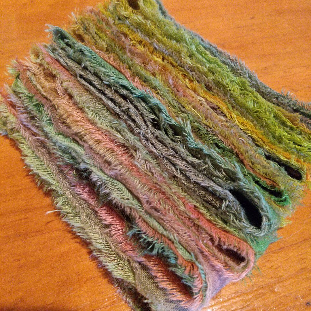 ②クユラ63,ジャンクジャーナル素材。フリンジ加工裂き布リボン