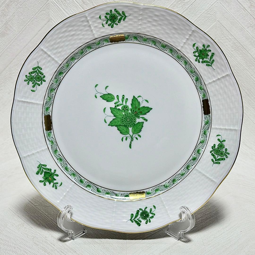 HEREND ヘレンド アポニー・グリーン プレート 25cm 6枚セット