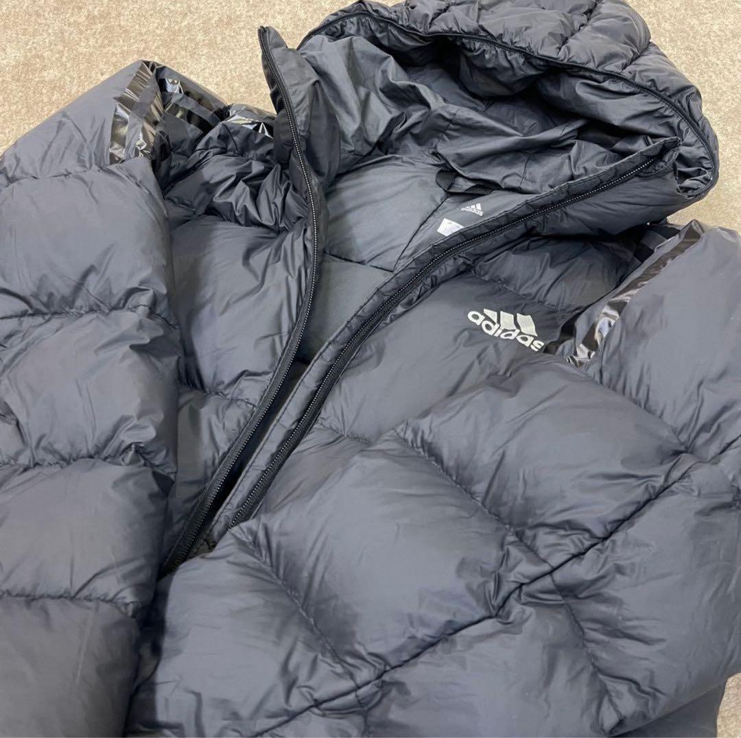 極美品　アディダス ロングダウンフェザーコート　ベンチコート　フィールドコート