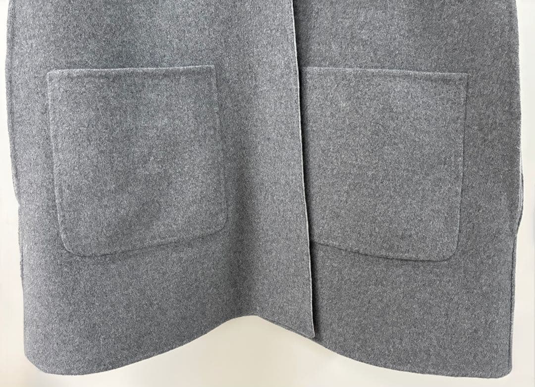 極美品 UNITED ARROWS バイカラー リバー ケープ 36 グレー