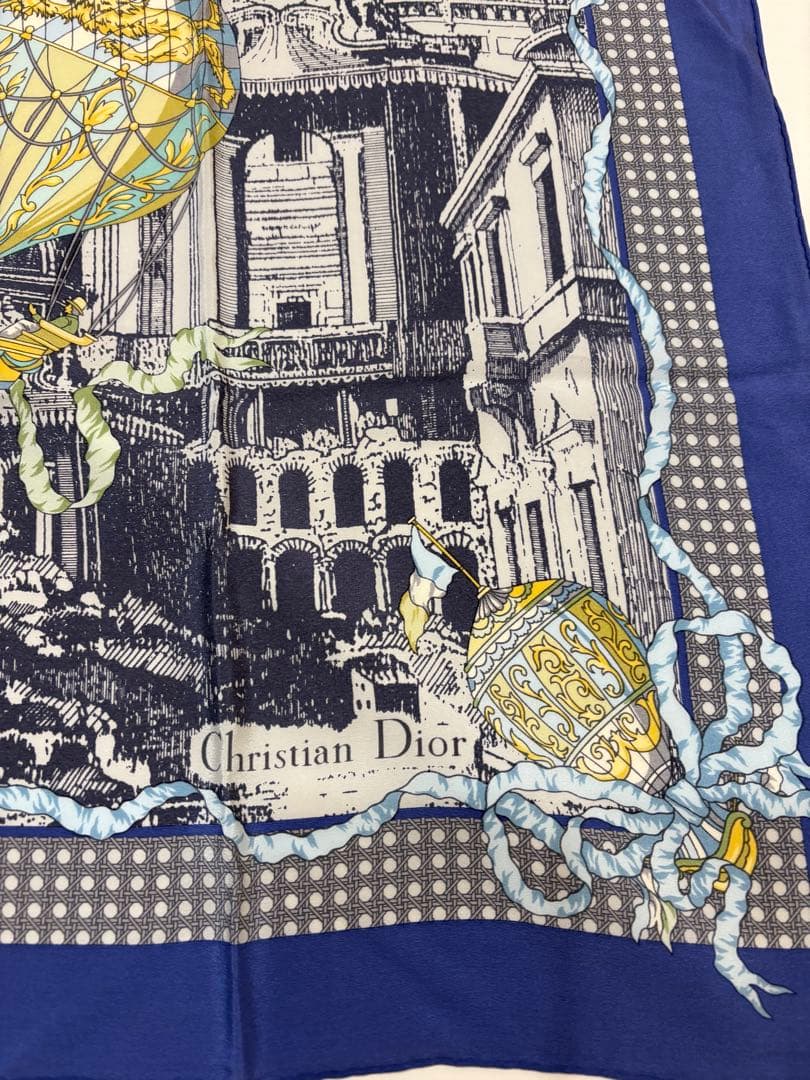 新品タグ付☆ディオール　ストール 気球柄大判スカーフ　トロッター ロゴ　美品
