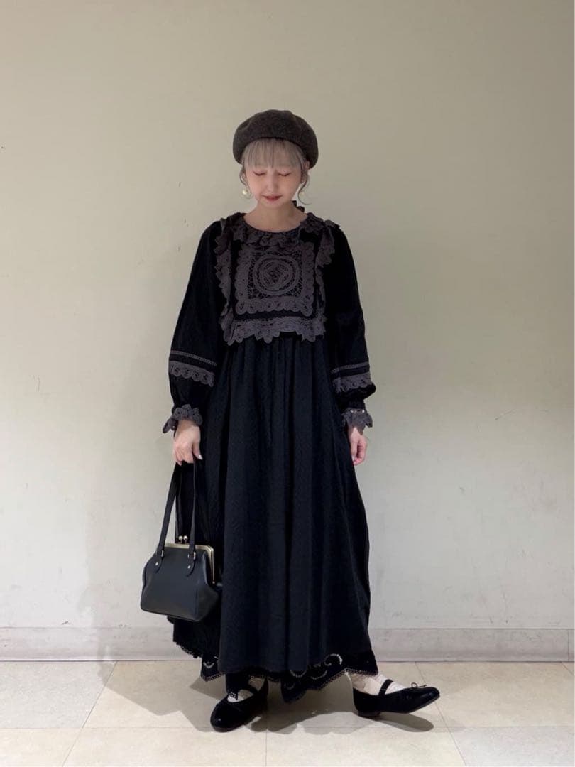 TSUHARU by Samansa Mos2 ドビーバテンレースワンピース　M