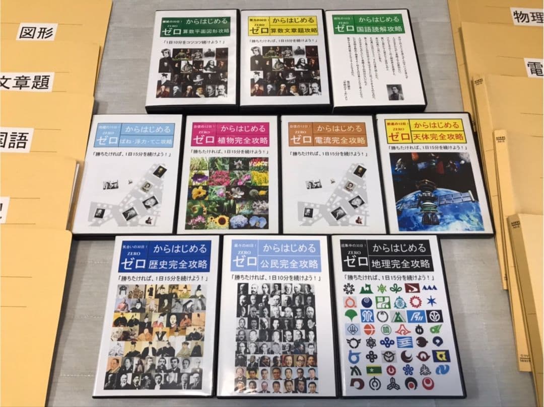 中学受験 ゼロからはじめる 完全攻略DVD68枚＋テキストセット　サントップ
