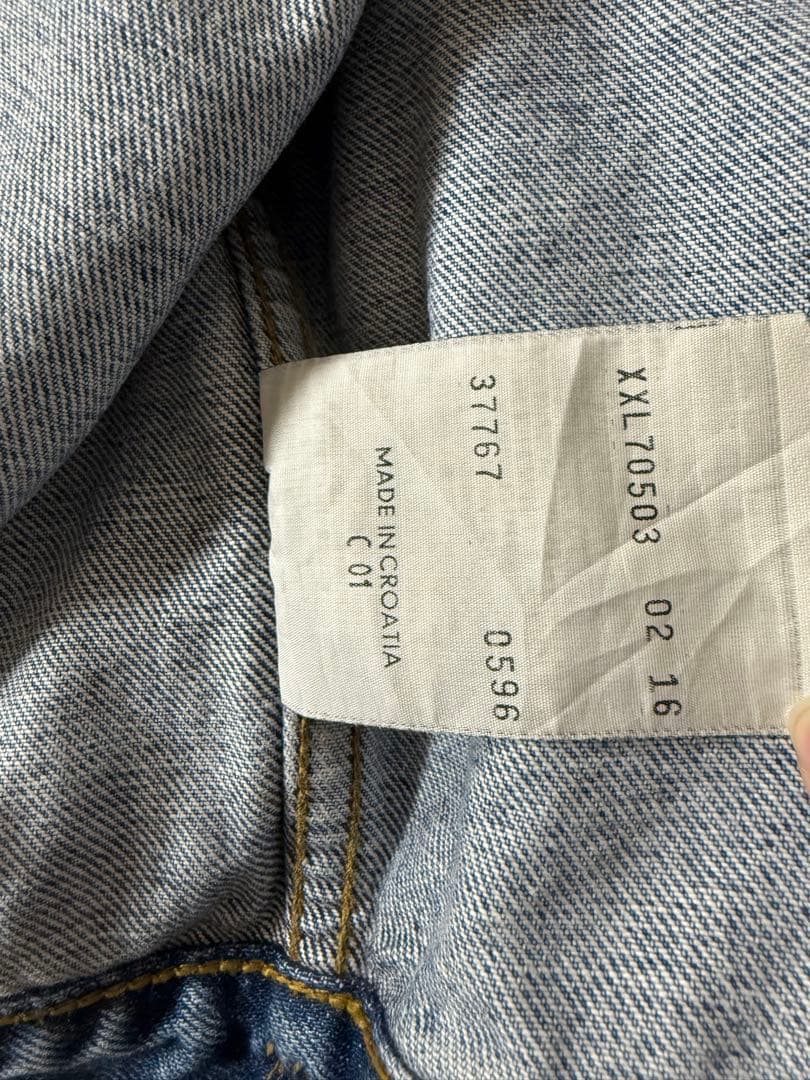 【古着】Levi's デニムジャケット XXLサイズ ライトブルー