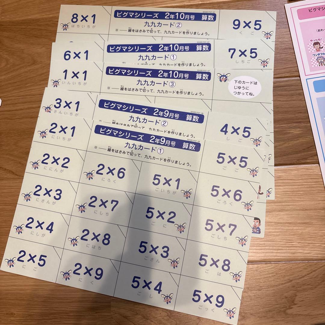 ピグマキッズくらぶ 2年生 12ヶ月分サピックス 通信教育書き込みあり