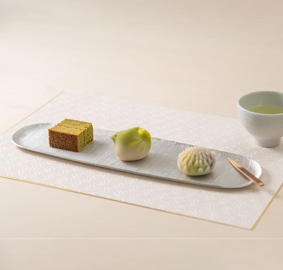 能作　長皿　布目