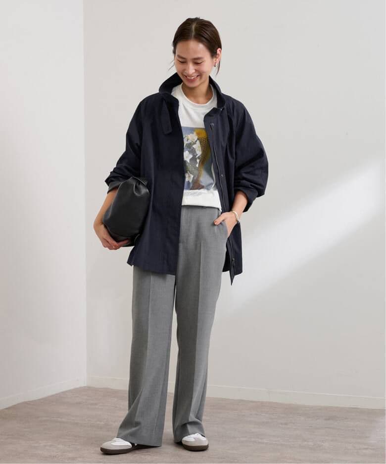 ☆【大人気】FRAMeWORK 撥水テントラインコート ネイビー 36☆