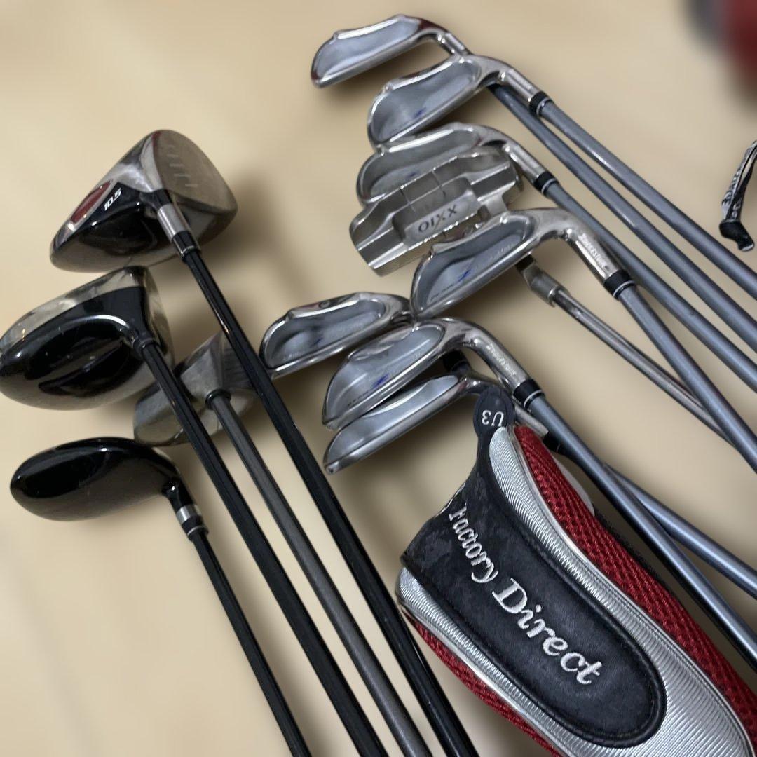 ゴルフクラブセット 右利き テーラーメイド他12本セット キャディバッグ付