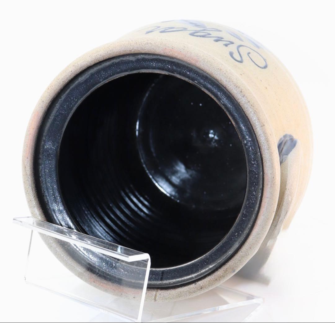 ROWE POTTERY ソルト・ガレイズド陶器製シュガーポット U.S.A.製