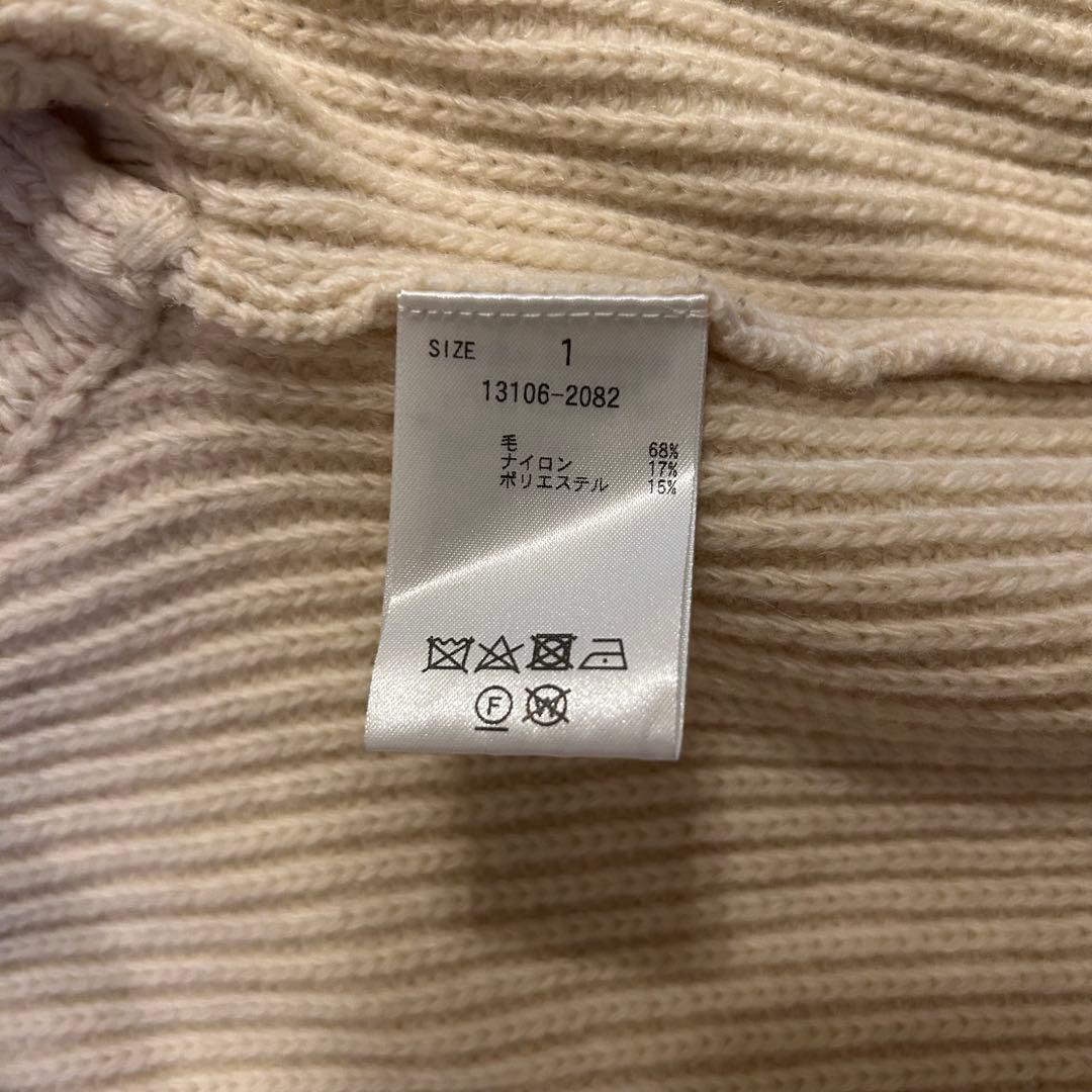 【美品】CLANE ZIP COLLAR KNIT VEST-ivory