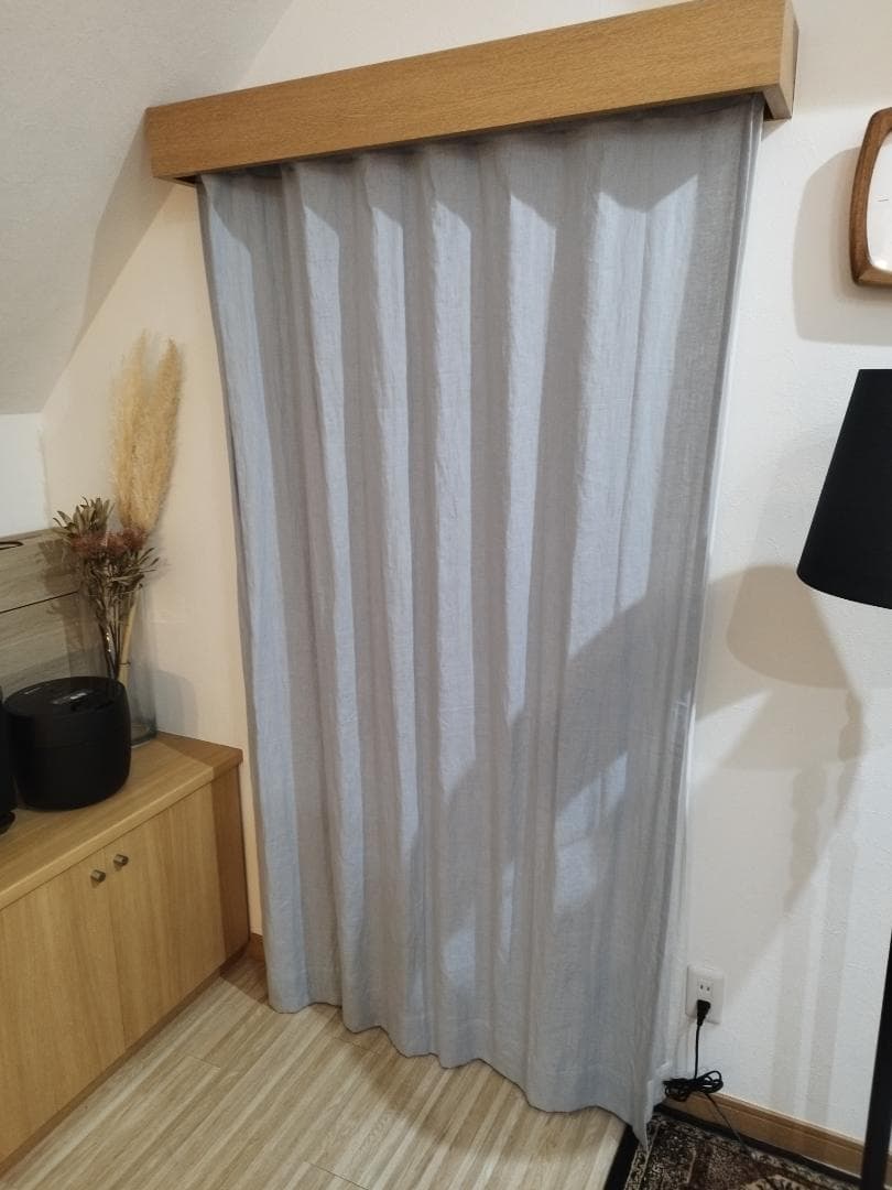 モモナチュラル　カーテン　＆　レース　セット　リネン