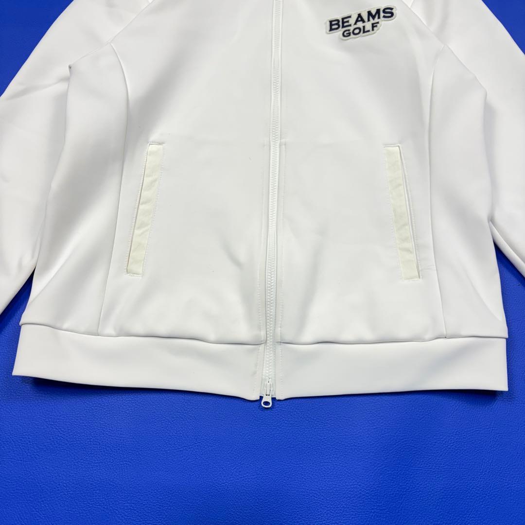 ビームスゴルフ　ダンボール フルジップ ストレッチ　パーカー　L 白　異素材