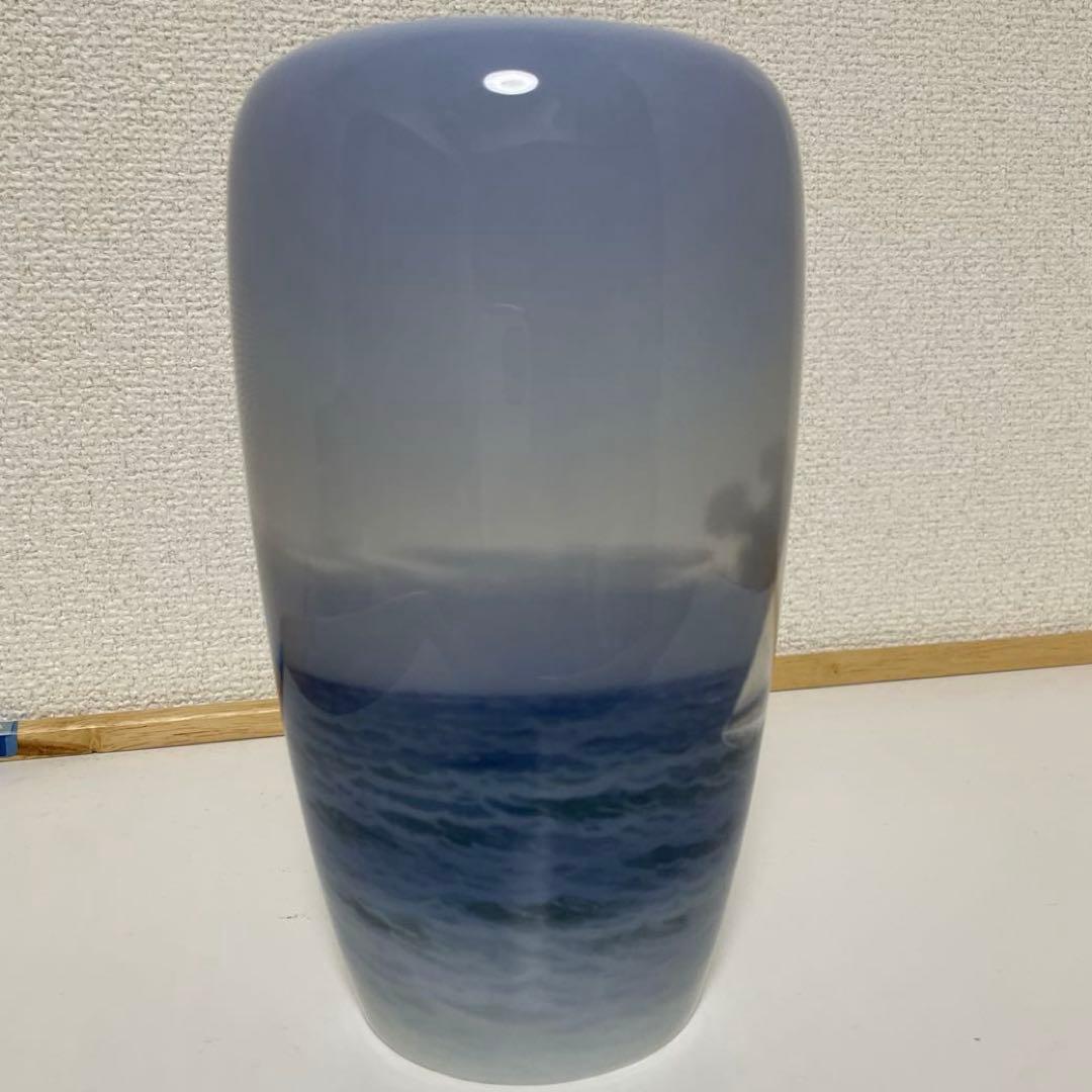・花瓶・航走するyacht・陶器製・１９cm・ ・